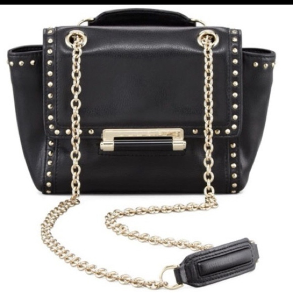 NWOT DVF Diane Von Furstenberg 440 Mini Chain Black Leather handbag